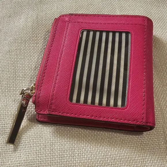 Kate Spade Cameron Street Adalyn Small Wallet Hot Pink Saffiano Leather EUC - Picture 13 of 13